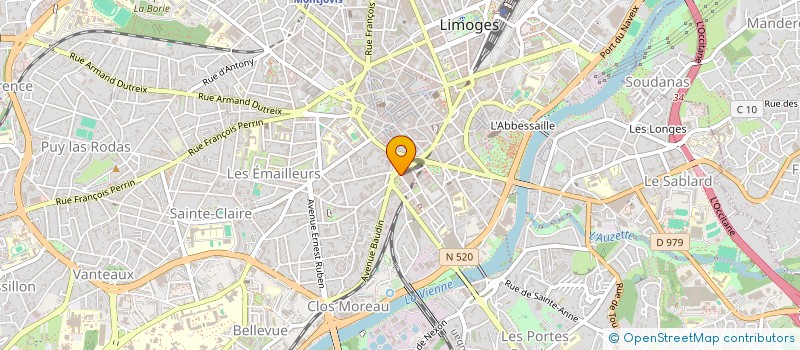 localisation de l'entreprise AVRUL  LIMOGES
