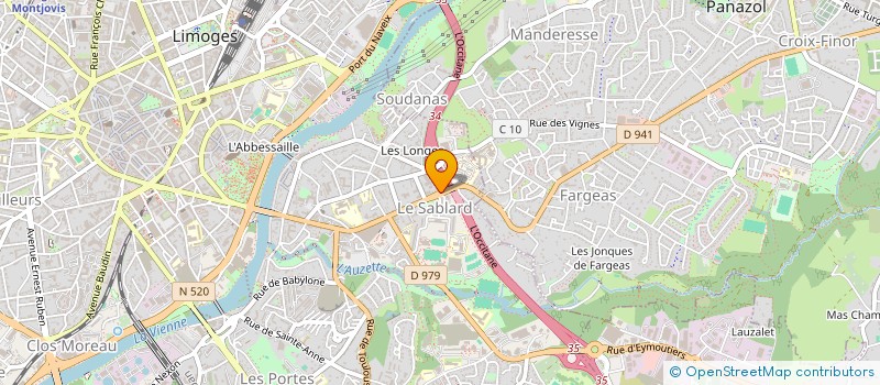 localisation de l'entreprise AVS.BAT à LIMOGES