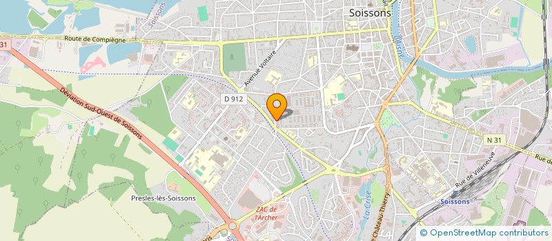 localisation de l'entreprise AVS FRANCE à SOISSONS