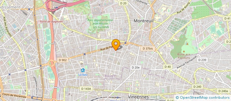 localisation de l'entreprise AVSA  MONTREUIL