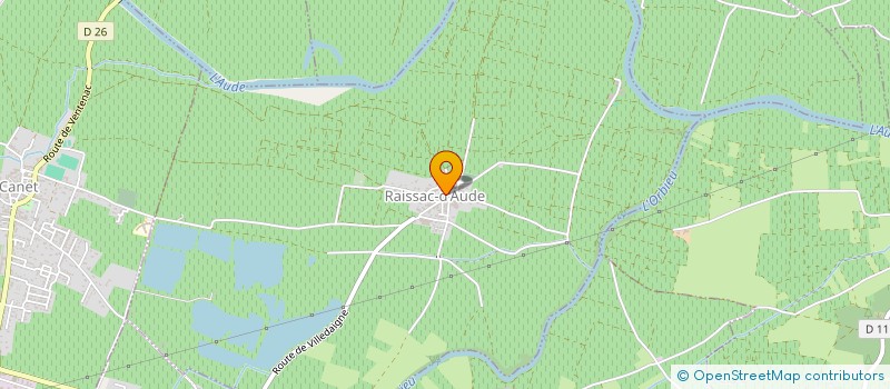 localisation de l'entreprise AW CONCEPT  RAISSAC-D'AUDE