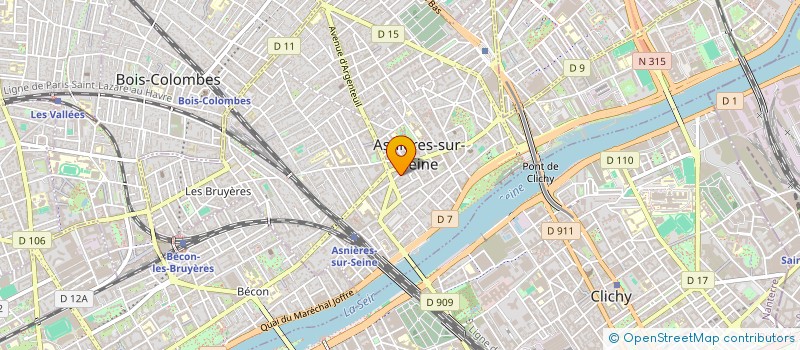 localisation de l'entreprise AWC  ASNIERES-SUR-SEINE