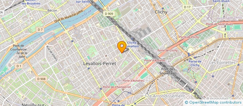 localisation de l'entreprise AWCONSEIL  LEVALLOIS-PERRET