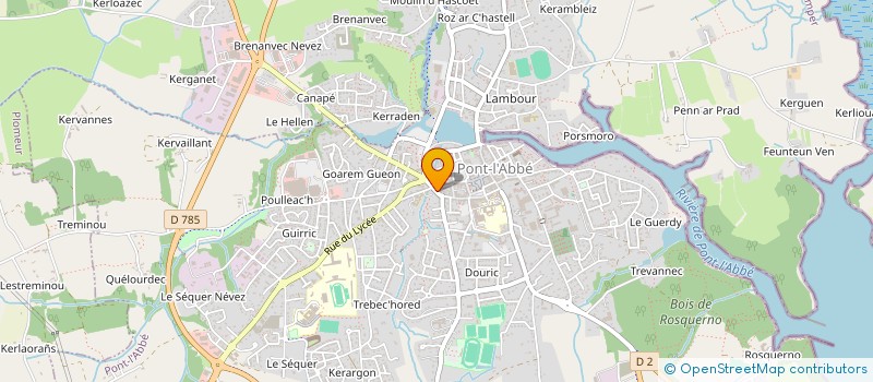 localisation de l'entreprise AWEN à PONT-L'ABBE