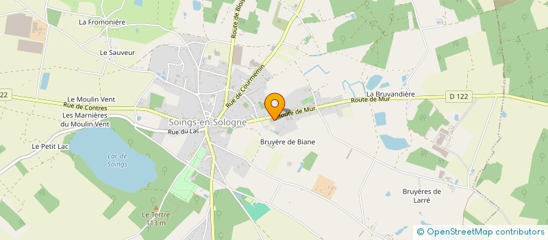 localisation de l'entreprise AWM BIOTECH à SOINGS-EN-SOLOGNE