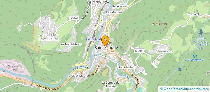 localisation de l'entreprise AWS CENTRE BIEN ETRE à SAINT-CLAUDE