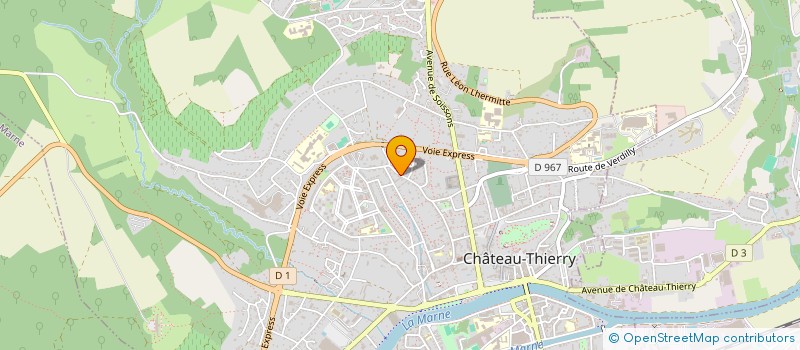 localisation de l'entreprise AX 7 à CHATEAU-THIERRY