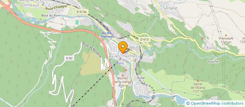 localisation de l'entreprise AX ANIMATION à AX-LES-THERMES