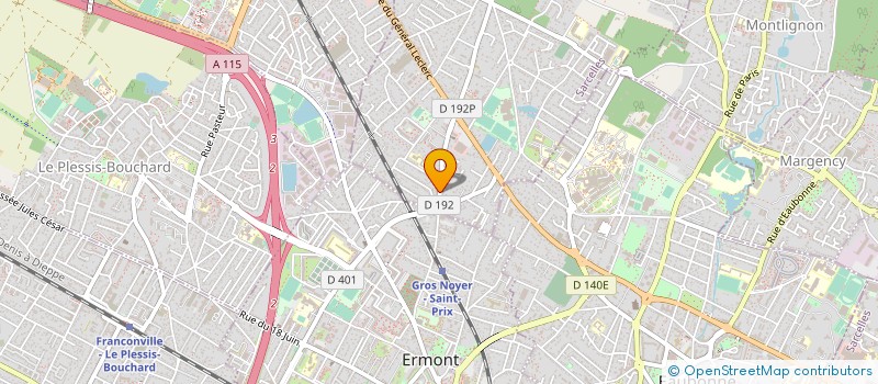 localisation de l'entreprise AX CHAUFFAGE à SAINT-PRIX