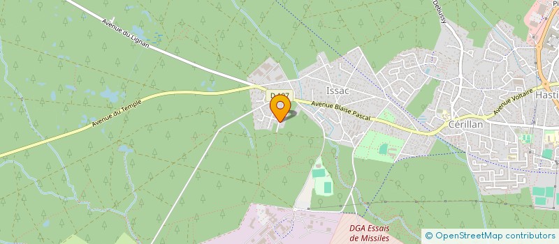 localisation de l'entreprise AX'EAU IV à MERIGNAC
