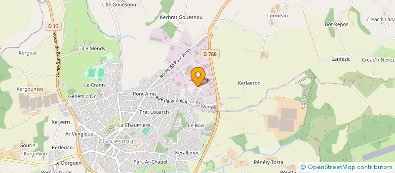 localisation de l'entreprise AX'NOVA à PLABENNEC