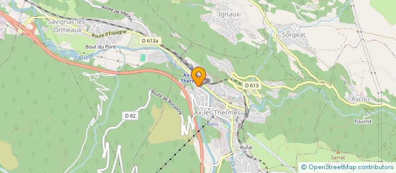 localisation de l'entreprise AX TAPAS à AX-LES-THERMES