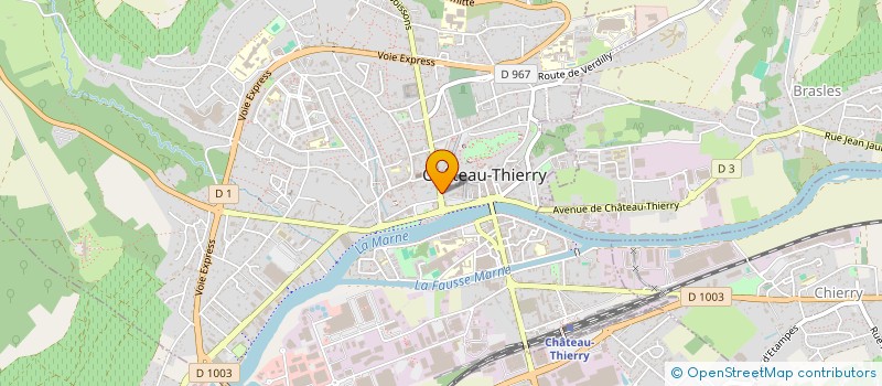 localisation de l'entreprise AXA ASSURANCE AGENCE RODEVY BEAUDRY à CHATEAU-THIERRY