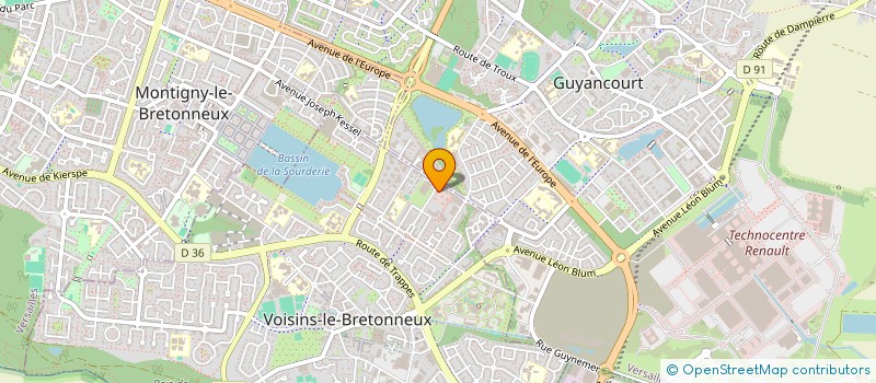 localisation de l'entreprise AXAN TP à VOISINS-LE-BRETONNEUX