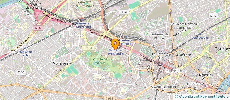 localisation de l'entreprise AXANDE à COURBEVOIE