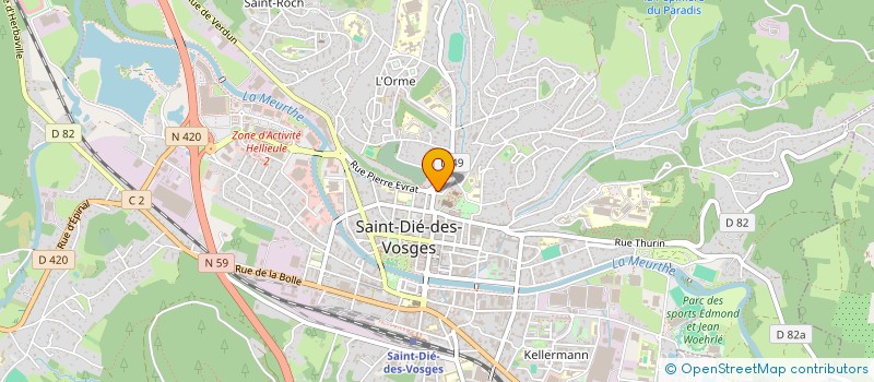 localisation de l'entreprise AXANDRA à SAINT-DIE-DES-VOSGES