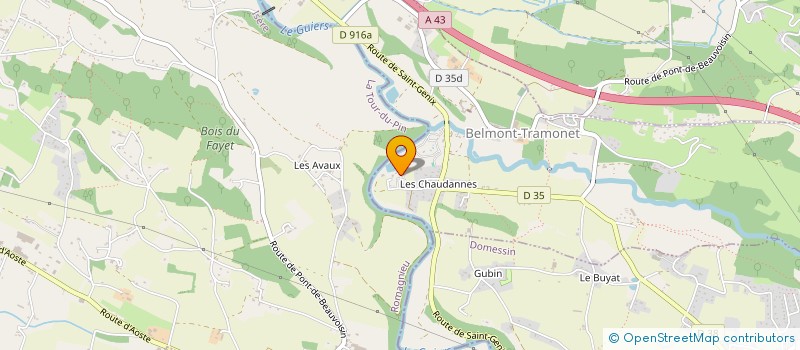 localisation de l'entreprise AXB SOLUTIONS  BELMONT-TRAMONET