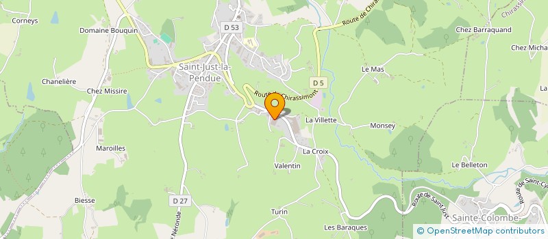 localisation de l'entreprise AXCALITOM à SAINT-JUST-LA-PENDUE