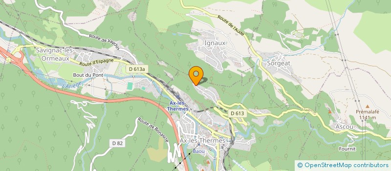 localisation de l'entreprise AXCELERATION à AX-LES-THERMES