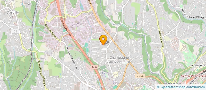 localisation de l'entreprise AXCELIANCE à CHAMPAGNE-AU-MONT-D'OR
