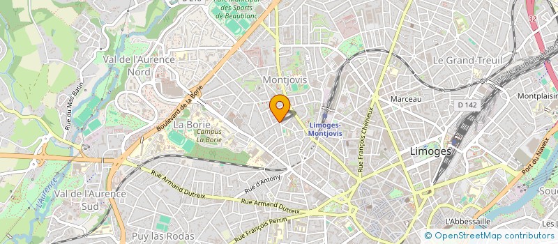 localisation de l'entreprise AXCESLOGIS à LIMOGES