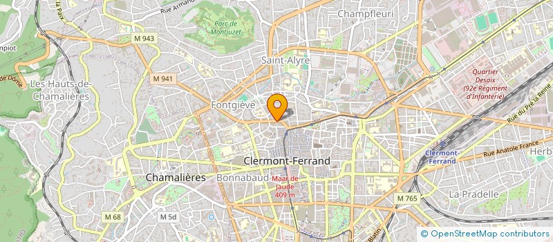 localisation de l'entreprise AXE AUVERGNE XYLO PROTECT ETUDE à CLERMONT-FERRAND