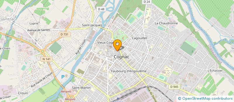 localisation de l'entreprise AXE BEAUTE à COGNAC