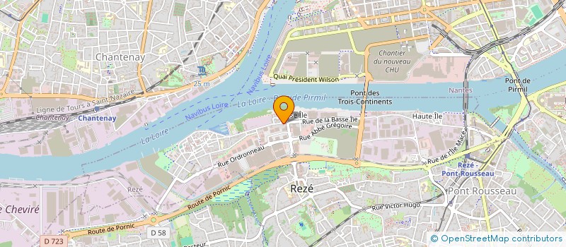 localisation de l'entreprise AXE-BLEU à REZE