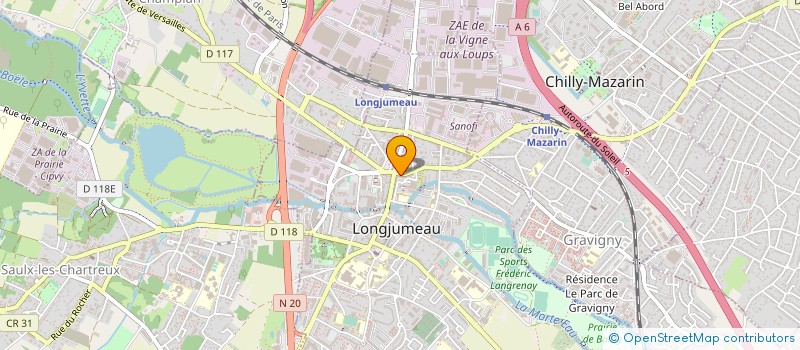 localisation de l'entreprise AXE BTP à LONGJUMEAU