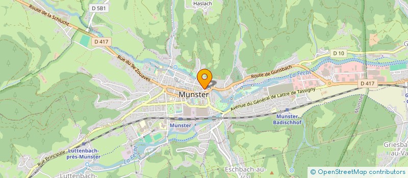 localisation de l'entreprise AXE COUVERTURE à MUNSTER
