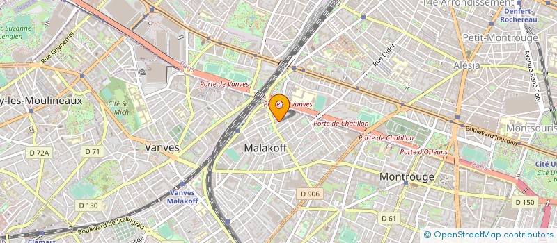 localisation de l'entreprise AXE CROISSANCE ET DEVELOPPEMENT  MALAKOFF