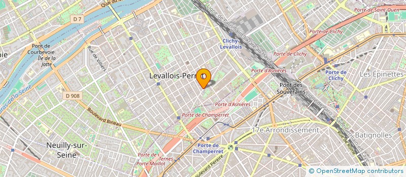 localisation de l'entreprise AXE E-SANTE à LEVALLOIS-PERRET