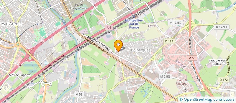 localisation de l'entreprise AXE ET CIBLE à LATTES