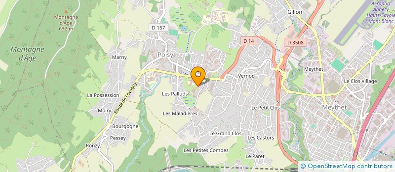 localisation de l'entreprise AXE & G  POISY