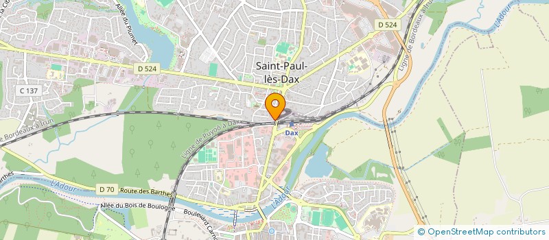 localisation de l'entreprise AXE IMMOBILIER  SAINT-PAUL-LES-DAX