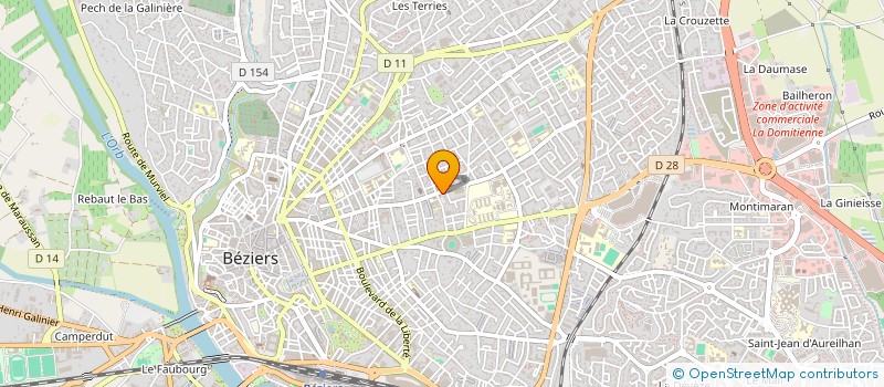 localisation de l'entreprise AXE IMMOBILIER à BEZIERS