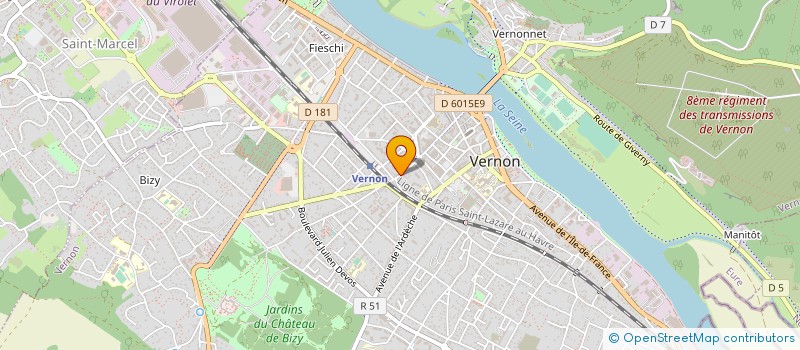 localisation de l'entreprise AXE-INVEST 27 à VERNON