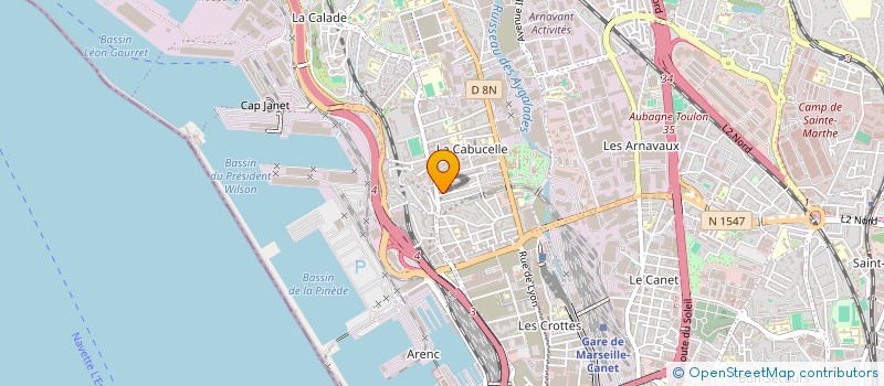 localisation de l'entreprise AXE-LABORATOIRES à MARSEILLE