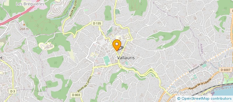 localisation de l'entreprise AXE MODE à VALLAURIS
