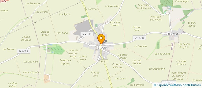localisation de l'entreprise AXE N12 IMMOBILIER à BROUE