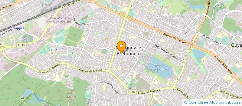 localisation de l'entreprise AXE PLOMBERIE  MONTIGNY-LE-BRETONNEUX