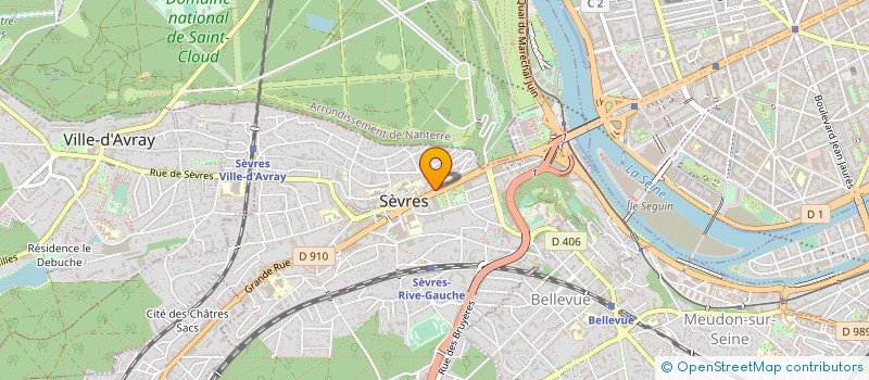 localisation de l'entreprise AXE PROMOTION à SEVRES
