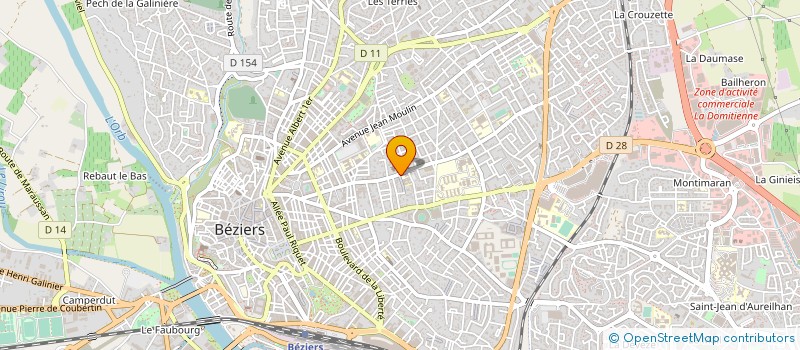 localisation de l'entreprise AXE RESTAURATION à BEZIERS