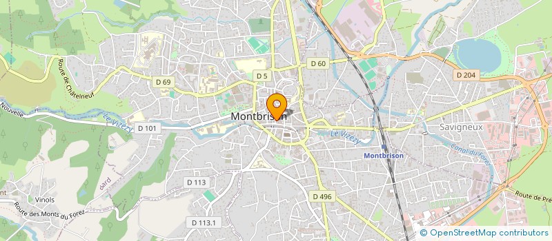 localisation de l'entreprise AXE TOITURE à MONTBRISON