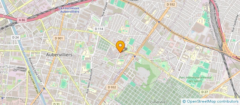 localisation de l'entreprise AXE TRANSPORTS  AUBERVILLIERS