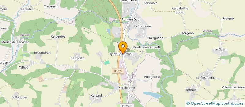 localisation de l'entreprise AXE2L à PONT-SCORFF