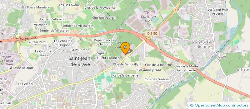 localisation de l'entreprise AXECO à SAINT-JEAN-DE-BRAYE