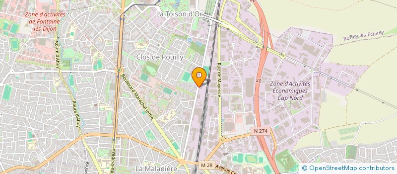 localisation de l'entreprise AXECOS à DIJON