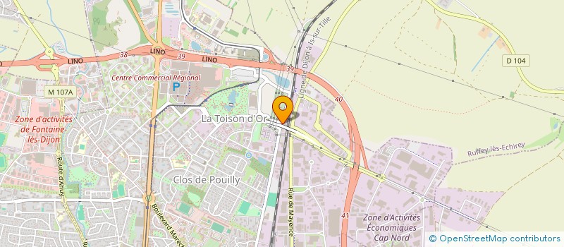localisation de l'entreprise AXECOS CONSTRUCTION à DIJON