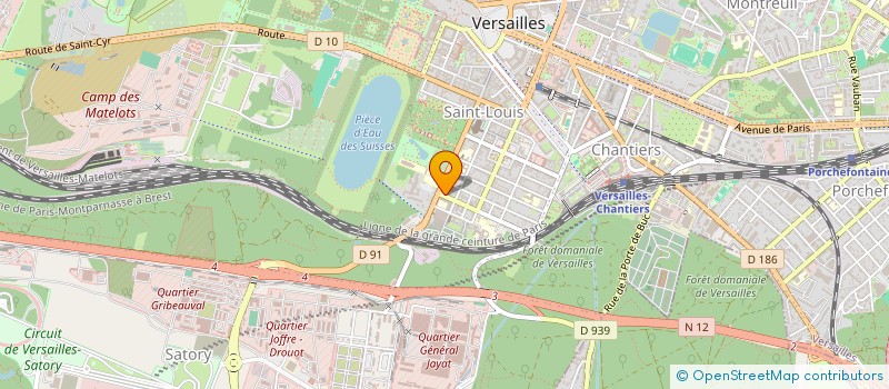 localisation de l'entreprise AXECY à VERSAILLES